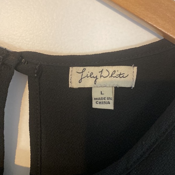 Black open shoulder blouse - Picture 3 of 4